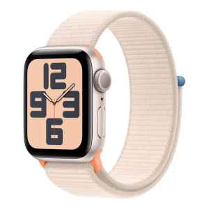 Apple Watch SE 2 GPS 40mm Starlight Aluminium Case with Starlight Sport Loop (MR9W3)