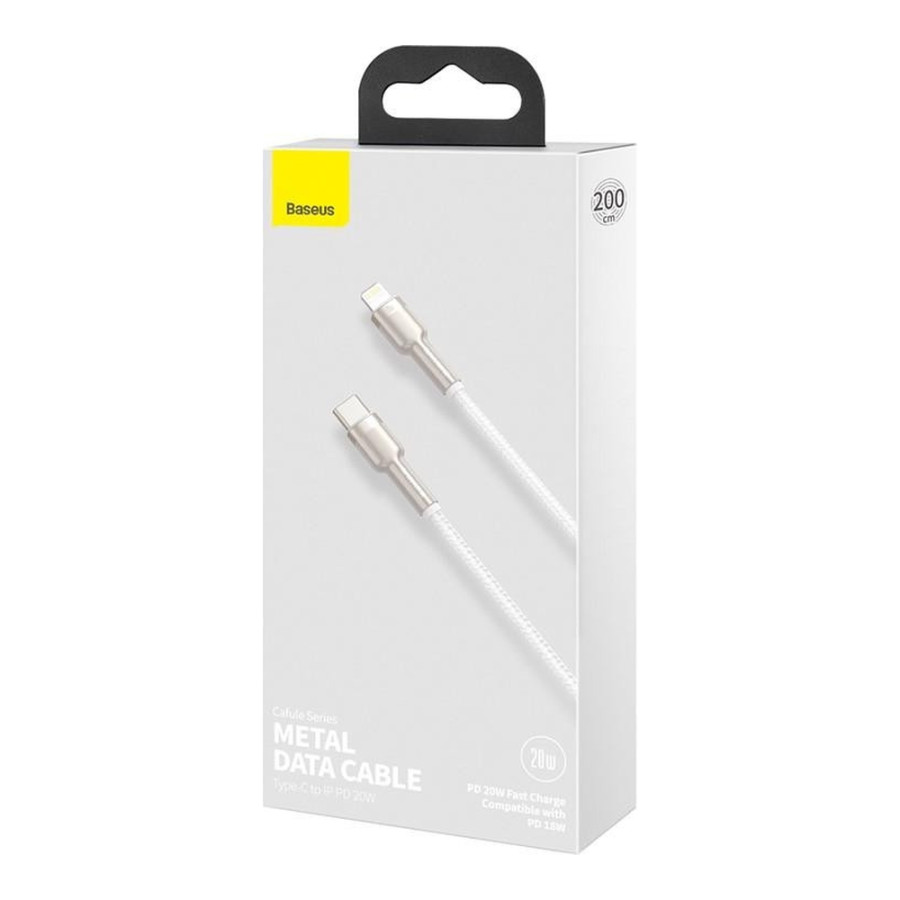 Baseus Lightning to USB Type-C Cafule Metal Data Cable PD 2m Black (CATLJK-B01)