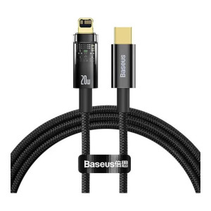 Baseus Explorer Series Intelligent Power-Off USB Type-C to Lightning 20W 1m Black (CATS000001)