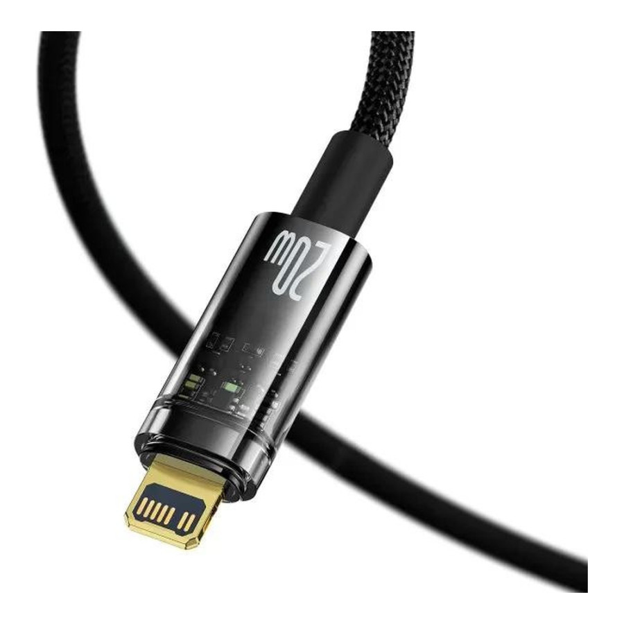 Baseus Explorer Series Intelligent Power-Off USB Type-C to Lightning 20W 1m Black (CATS000001)