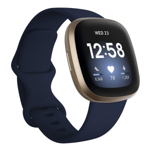 Fitbit Versa 3 Midnight/Soft Gold Aluminum (FB511GLNV)