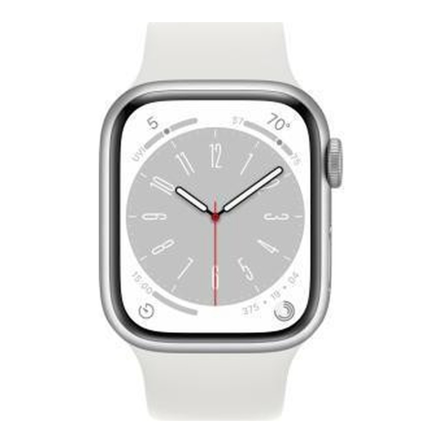 Apple Watch Series 8 GPS + Cellular 41mm Silver Aluminum Case with White S. Band (MP4A3)