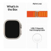 Apple Watch Ultra GPS + Cellular 49mm Titanium Case with Orange Alpine Loop - Small (MNHA3/MNHH3)