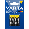 Varta AAA bat Zinc-Carbon 4шт SUPERLIFE (02003101414)