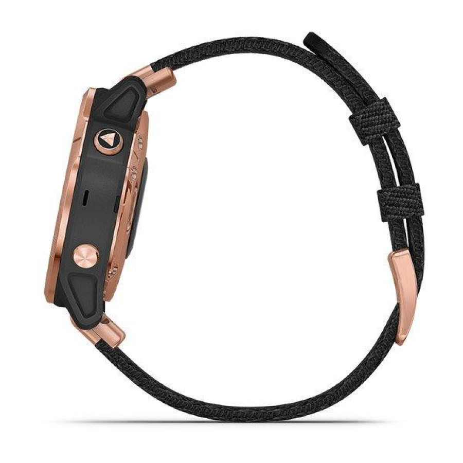 Garmin Fenix 6S Pro Sapphire Rose Gold with Heathered Black Nylon Band (010-02159-37)