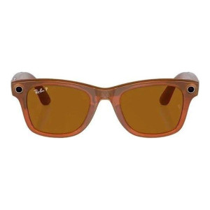 Ray-Ban Meta Wayfarer Shiny Caramel Frame Brown Lenses (RW4008 670683 50-22)