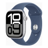 Apple Watch Series 10 GPS 46mm Silver Alu. Case w. Denim Sport Band - M/L (MWWM3)