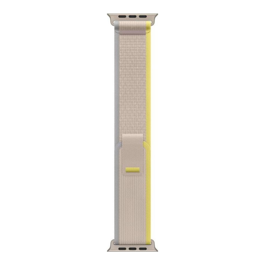 Apple Watch Ultra GPS + Cellular 49mm Titanium Case with Yellow/Beige Trail Loop - M/L (MQF23/MQFU3)