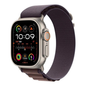 Apple Watch Ultra 2 GPS + Cellular 49mm Titanium Case with Indigo Alpine Loop - Large (MREW3)