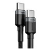 Baseus Cafule PD2.0 100W flash charging Type-C For Type-C cable (20V 5A) 2m Gray+Black (CATKLF-ALG1)