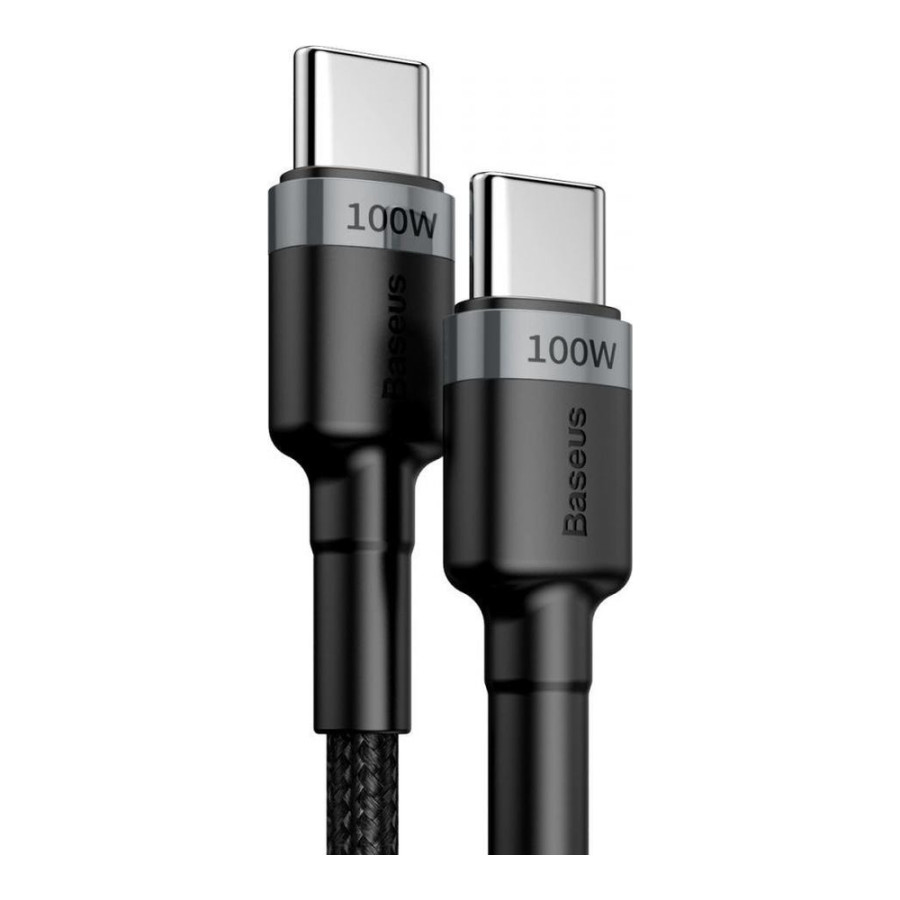 Baseus Cafule PD2.0 100W flash charging Type-C For Type-C cable (20V 5A) 2m Gray+Black (CATKLF-ALG1)