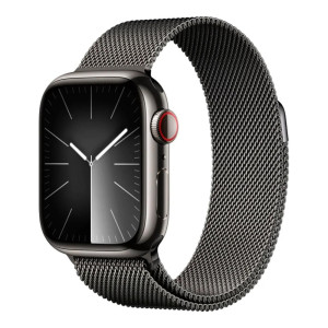 Apple Watch Series 9 GPS + Cellular 45mm Graphite S. Steel Case w. Graphite Milanese Loop (MRMX3)