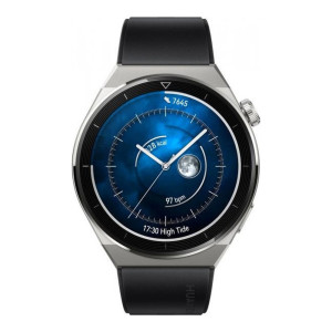 Huawei Watch GT 3 Pro 46 mm Sport Light Titanium Case Black Fluoroelastomer Strap (ODN-B19)