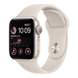 Apple Watch SE 2 GPS 40mm Starlight Aluminum Case with Starlight Sport Band (MNJP3)