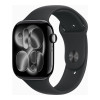 Apple Watch Series 11 GPS 46mm Jet Black Alu. Case w. Black S. Band - S/M (MEUW4)