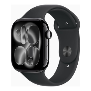 Apple Watch Series 11 GPS + Cellular 46mm Jet Black Alu. Case w. Black S. Band - M/L (MFC44)