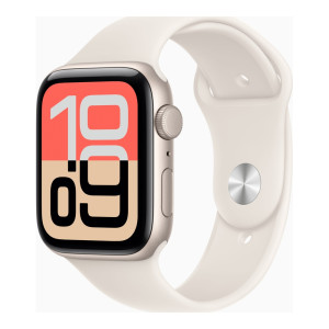 Apple Watch SE 3 GPS 44mm Starlight Alu. Case w. Starlight S. Band - S/M (MEHG4)