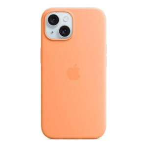 Apple iPhone 15 Silicone Case with MagSafe - Orange Sorbet (MT0W3) (OEM)
