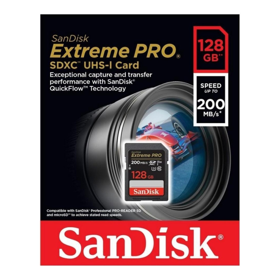 SanDisk 128 GB SDXC UHS-I U3 V30 Extreme PRO (SDSDXXD-128G-GN4IN)