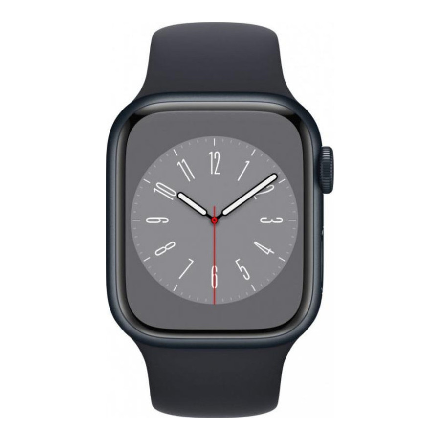 Apple Watch Series 8 GPS 45mm Midnight Aluminum Case w. Midnight Sport Band - M/L (MNUL3)