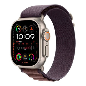 Apple Watch Ultra 2 GPS + Cellular 49mm Titanium Case with Indigo Alpine Loop - Medium (MRET3)