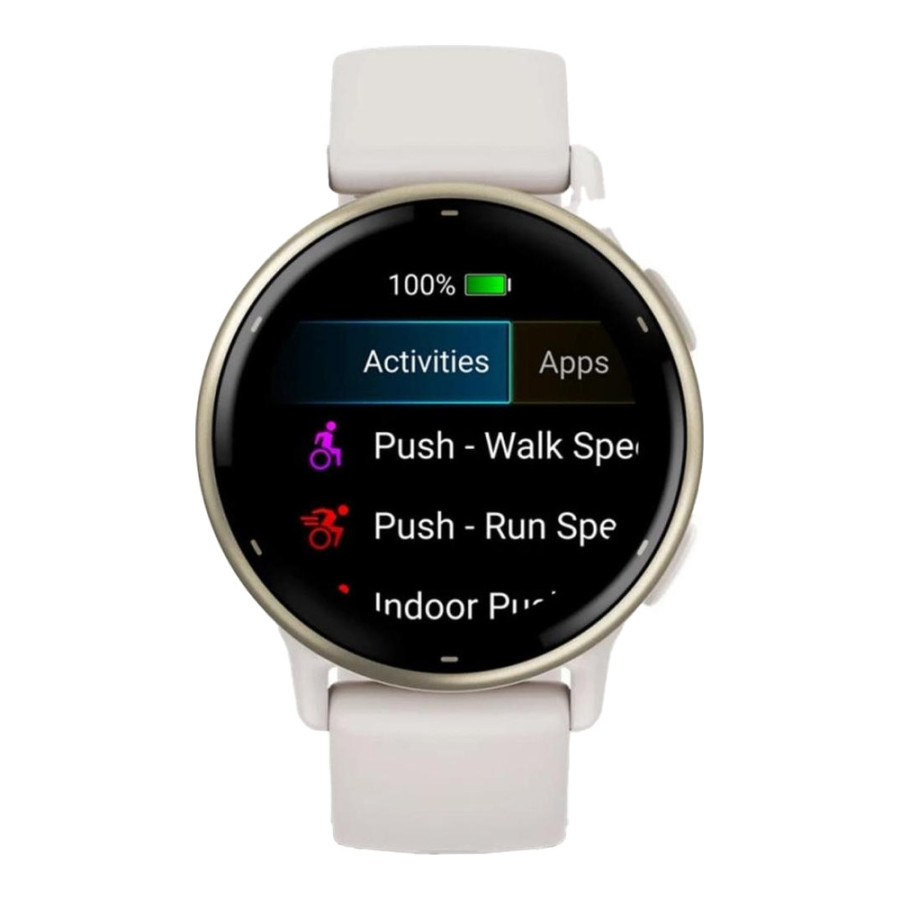 Garmin vivoactive 5 Cream Gold Aluminum Bezel with Ivory Case and Silicone Band (010-02862-11)