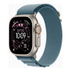 Apple Watch Ultra 3 GPS + Cellular 49mm Natural Tit. Case w. Light Blue Alpine Loop - Small (MEWK4)