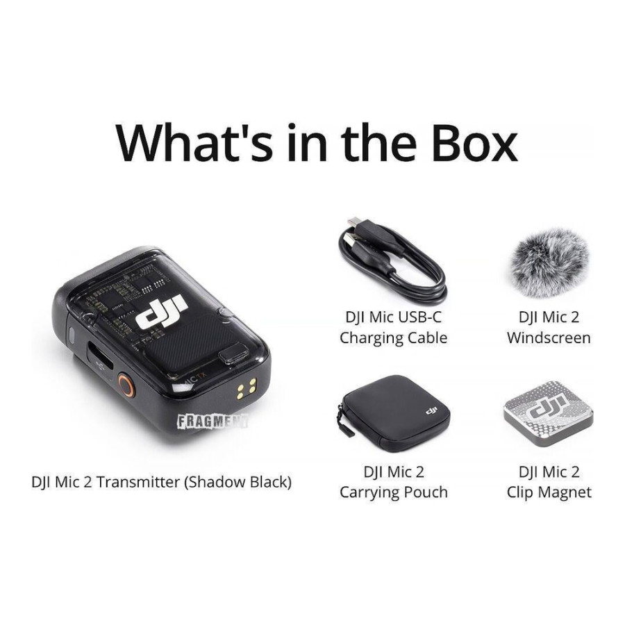 DJI Mic 2 Transmitter (Shadow Black) (CP.RN.00000328.01)