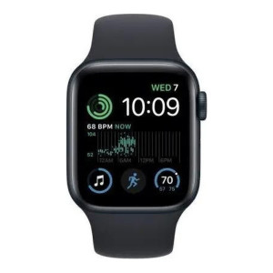 Apple Watch SE 2 GPS 44mm Midnight Aluminum Case w. Midnight S. Band - M/L (MNTG3)