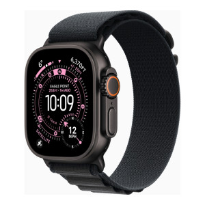 Apple Watch Ultra 3 GPS + Cellular 49mm Black Tit. Case w. Black Alpine Loop - Small (MF0Q4)