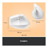 Logitech Lift Vertical Ergonomic Mouse Off-White (910-006475, 910-006480, 910-006486)