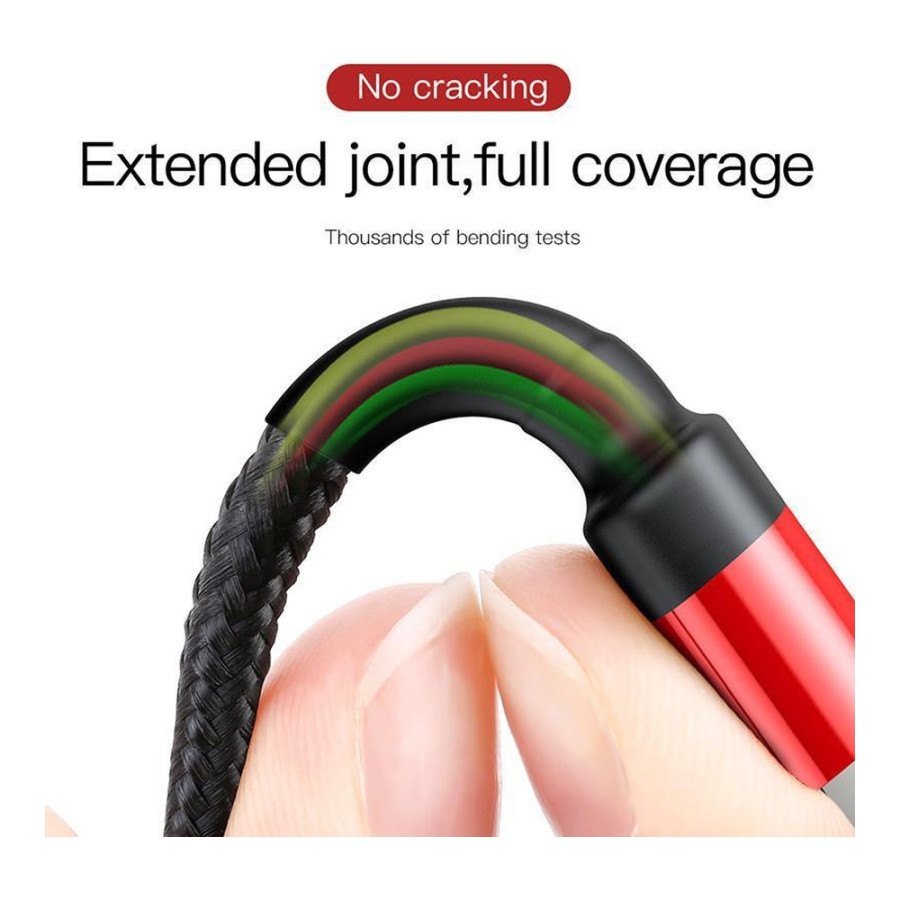 Baseus Cafule Cable special edition USB For iP 2.4A 1м Grey+Black (CALKLF-GG1)