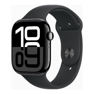Apple Watch Series 10 GPS + Cellular 46mm Jet Black Alu. Case w. Black Sport Band - S/M (MWY33)