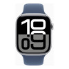 Apple Watch Series 10 GPS 46mm Silver Alu. Case w. Denim Sport Band - S/M (MWWL3)