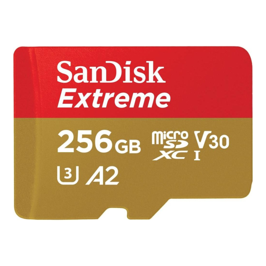 SanDisk 256 GB microSDXC UHS-I U3 V30 A2 Extreme (SDSQXAV-256G-GN6MN)