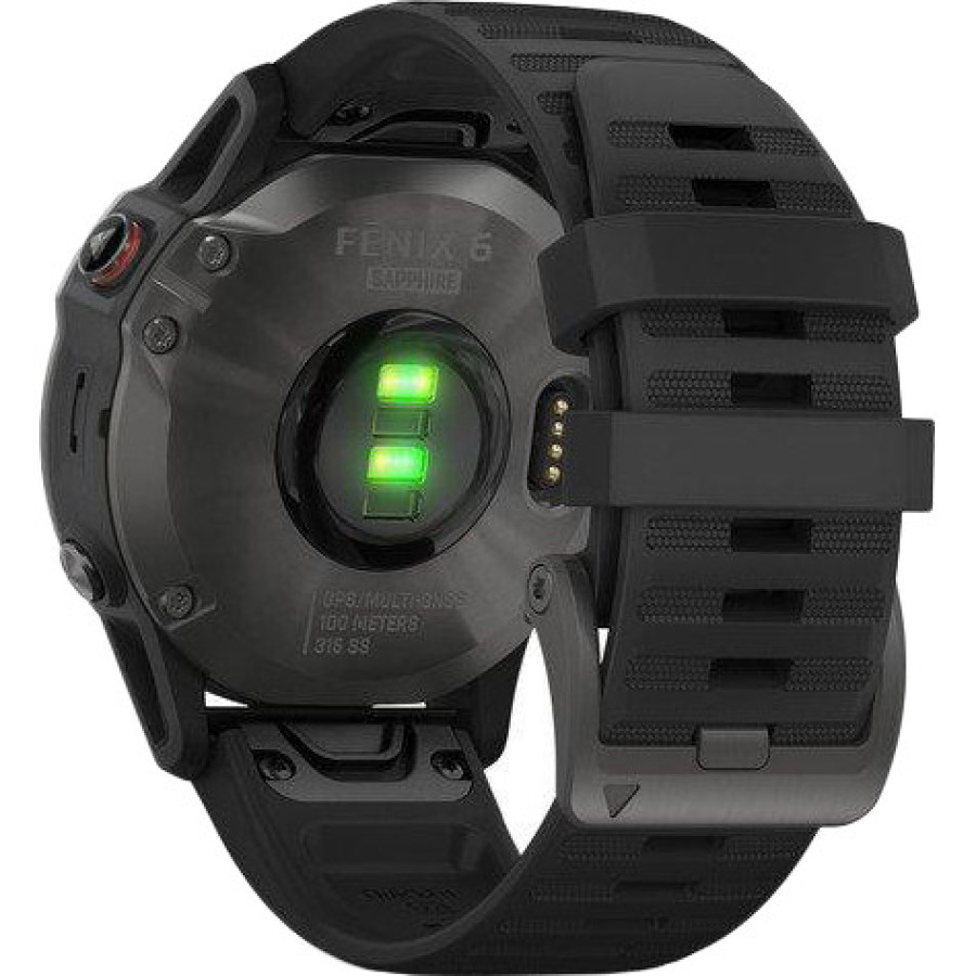 Garmin Fenix 6 Sapphire Сarbon Grey DLC with Black Band (010-02158-10/11) 010-02158-11