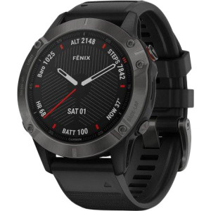 Garmin Fenix 6 Sapphire Сarbon Grey DLC with Black Band (010-02158-10/11) 010-02158-11