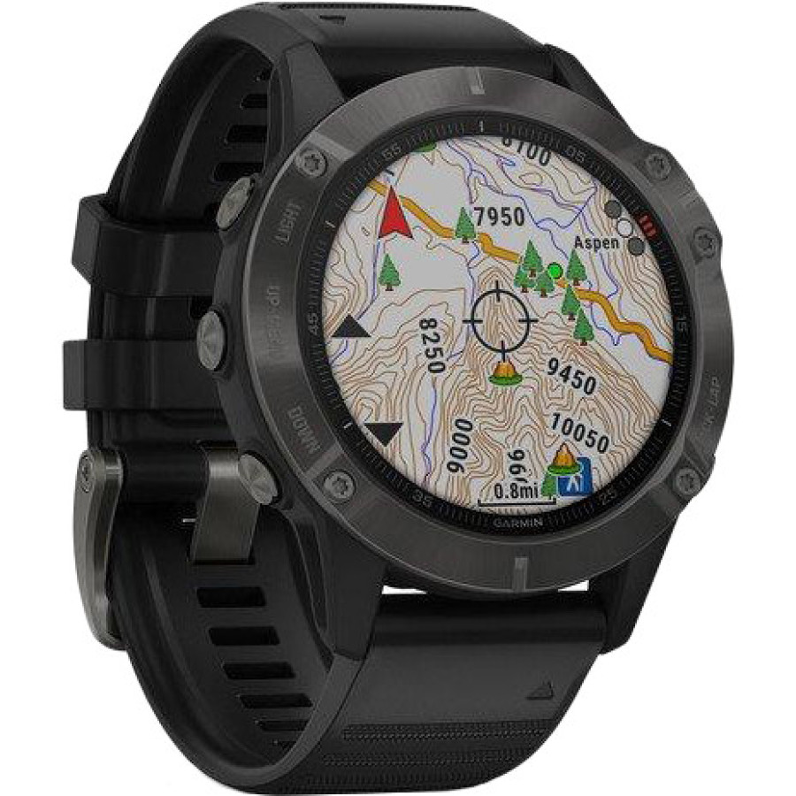 Garmin Fenix 6 Sapphire Сarbon Grey DLC with Black Band (010-02158-10/11) 010-02158-11