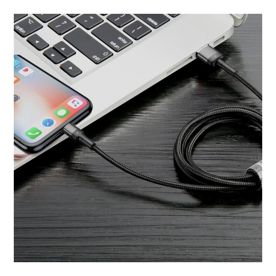 Baseus Cafule Cable Special Edition USB For IP 2.4A 1м Red+Black (CALKLF-G91)