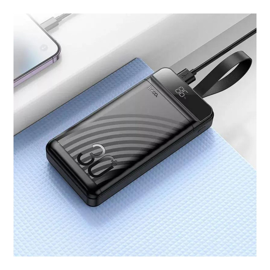 Hoco J123B Element 22.5W+PD20W fully compatible with LCD and LED-lamp 30 000mAh Black