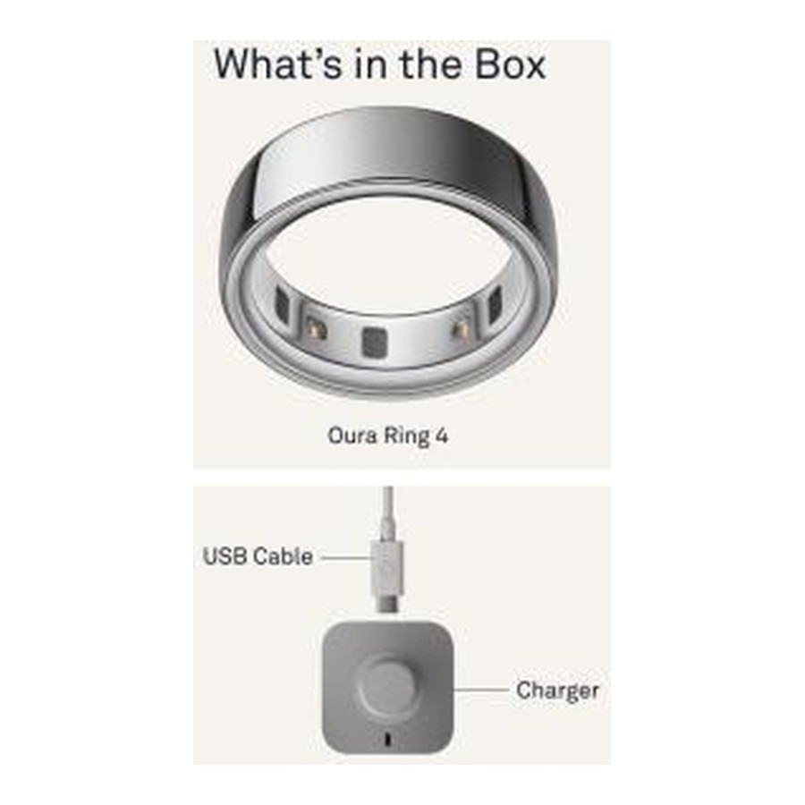 Oura Ring 4 Silver Size 8 (JZ90-54217-08)