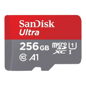 SanDisk 256 GB microSDXC UHS-I Ultra A1 + SD adapter (SDSQUAC-256G-GN6MN)