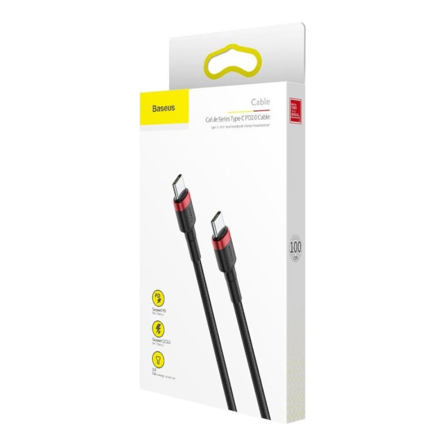 Baseus Cafule PD2.0 60W flash charging USB Type-C 20V 3A 1M Grey+Black (CATKLF-GG1)