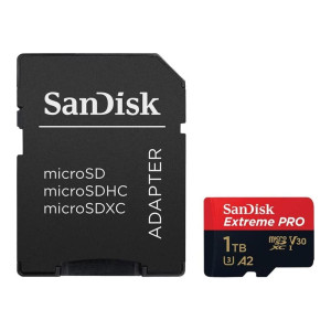 SanDisk 1 TB microSDXC UHS-I U3 Extreme Pro + SD Adapter SDSQXCD-1T00-GN6MA