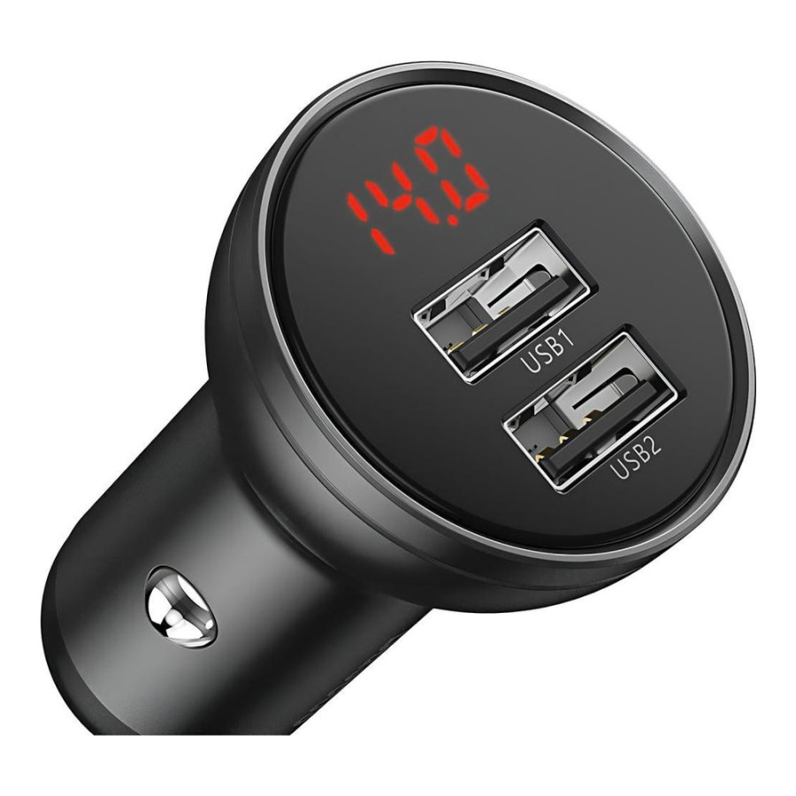 Baseus Digital Display Dual USB 24W Gray (CCBX-0G)
