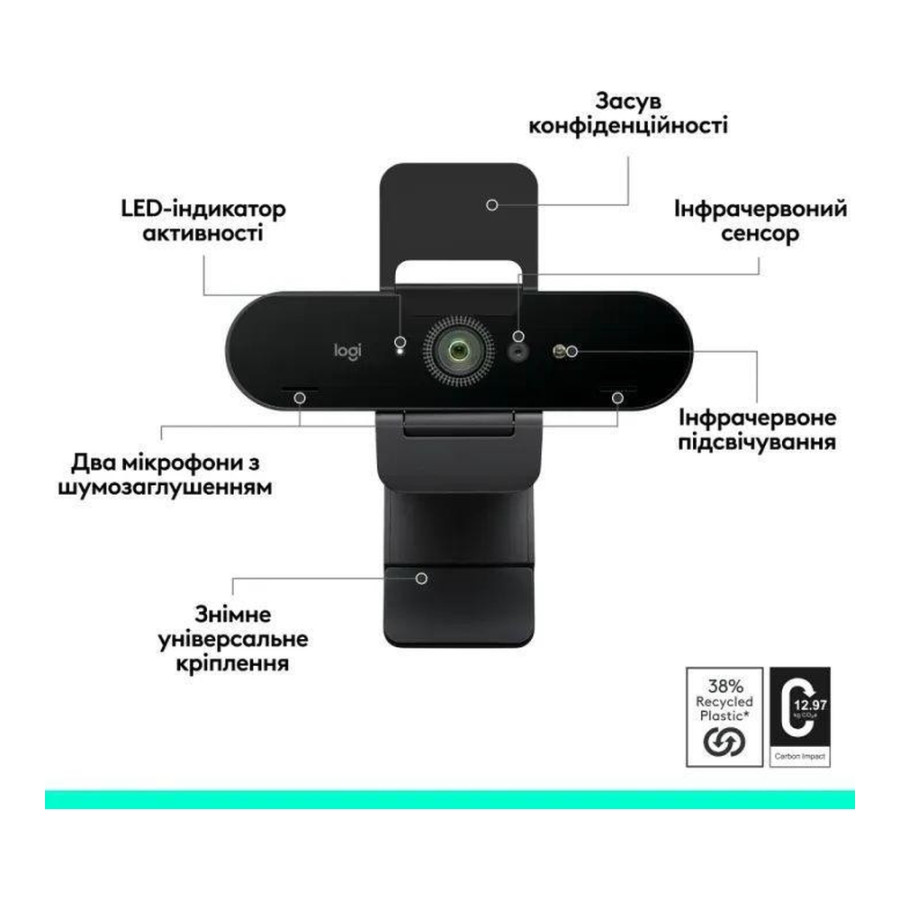 Logitech Brio 4K Ultra HD Black (960-001723)