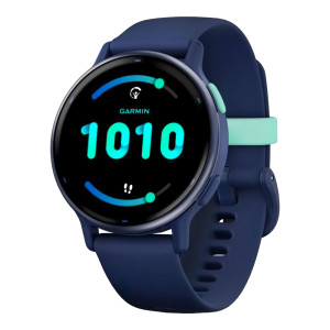 Garmin vivoactive 5 Metallic Navy Aluminum Bezel with Navy Case and Silicone Band (010-02862-12/52)
