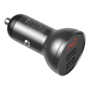 Baseus Digital Display Dual USB 24W Gray (CCBX-0G)