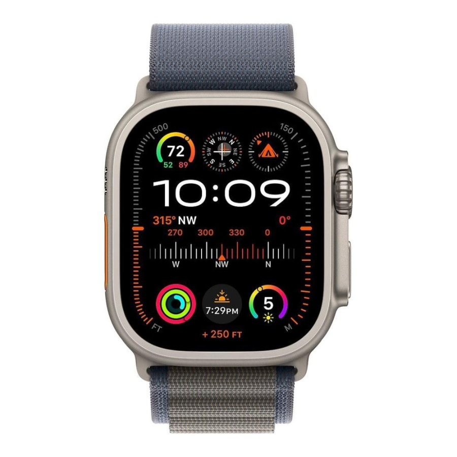 Apple Watch Ultra 2 GPS + Cellular 49mm Titanium Case with Blue Alpine Loop - Large (MREQ3/MRFD3)