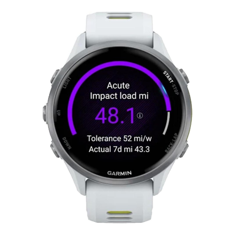 Garmin Forerunner 970 Titanium w. Whitestone Case and Whitestone/T. Amp Yellow Band (010-02969-01/11/61)
